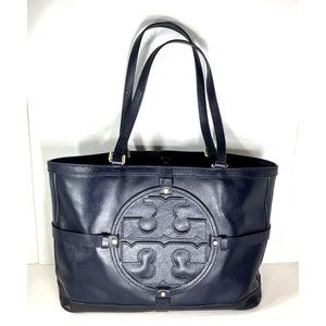 Tory Burch Holly EW Navy Blue Leather Tote w/Dust Bag- Excellent Condition- RARE
